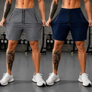 Kit 2 Shorts Poliamida Com Elastano Active Verão Dry Fit