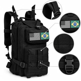 Mochila Tática 30L Militar Impermeável Mochila de Viagem Camping Trekking Mochila Masculina Grande Capacidade