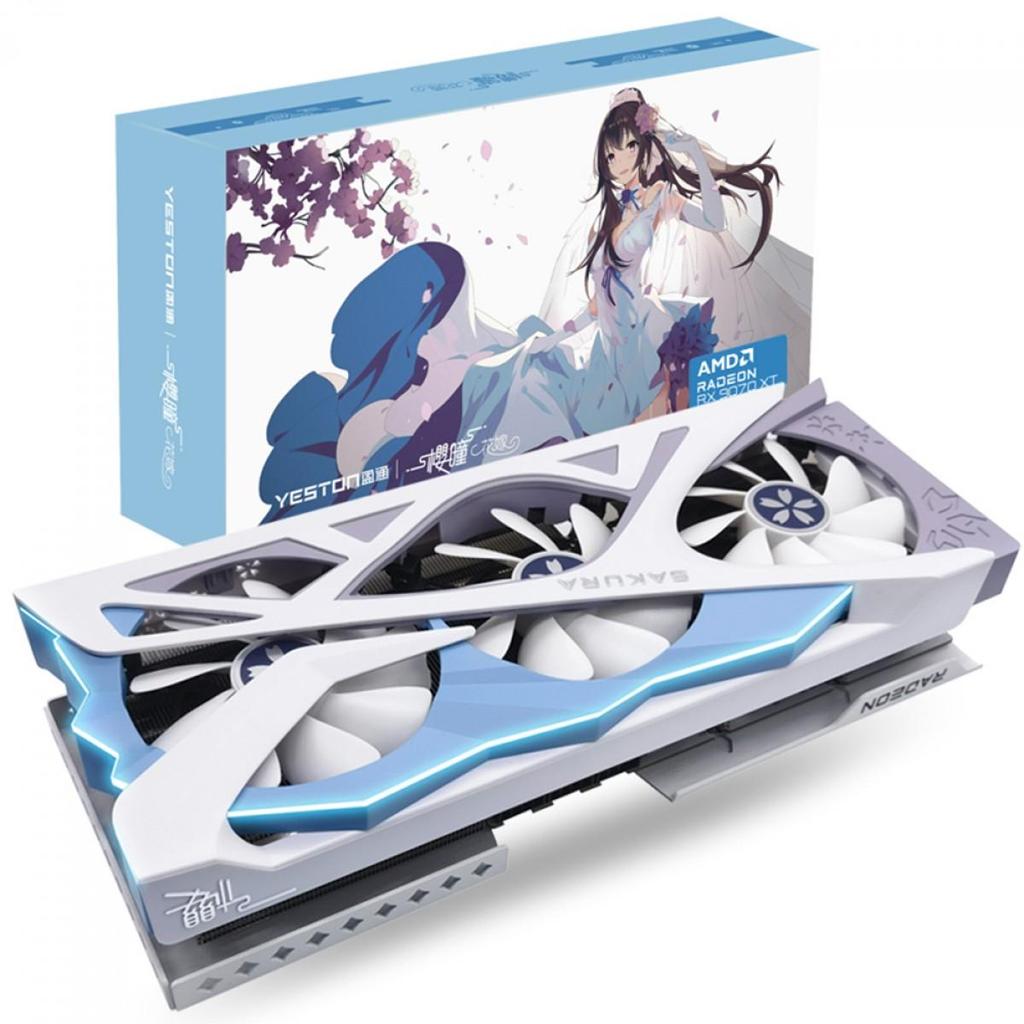 Placa de Vídeo Yeston AMD Radeon RX 9070 XT Sakura, 16GB, GDDR6