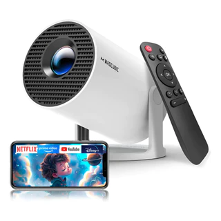 MAGCUBIC Projector HY300 Pro 290ANSI Android 11 4K MIni Size Alto-falante De 5 W Rotação De 180° for Outdoor