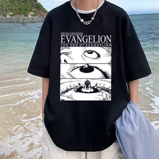 Camisa camiseta básica streetwear "The end of evangelion" Anime evangelion Manga 100% Algodão