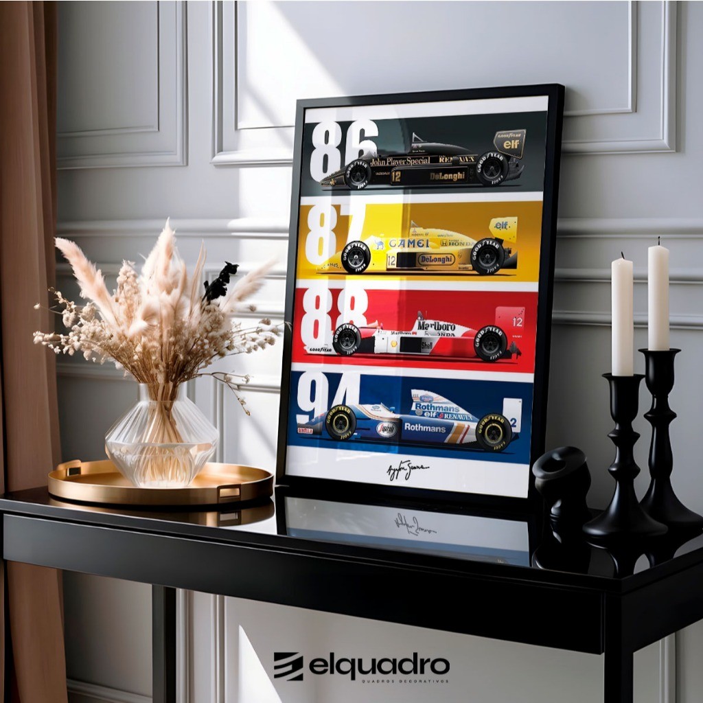 quadro-carros-f1-ayrton-senna-formula-1-c-moldura-e-vidro-shopee-brasil