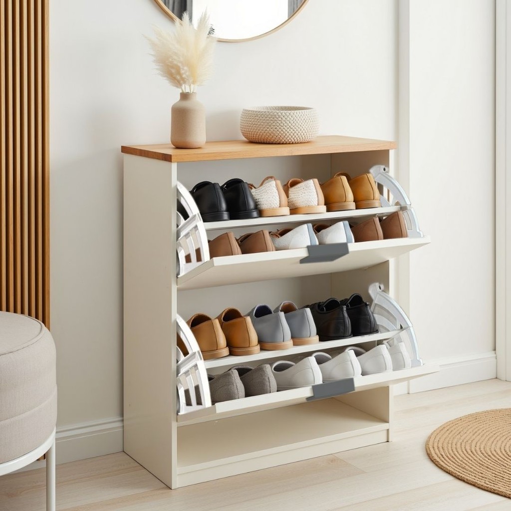 Sapateira 2 Portas Organizador Sapatos Multiuso Armazenamento Quarto