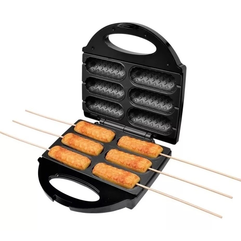 Crepeira Suiço Crepe e Hot Dog 6 Cavidades Raf 110 Volts