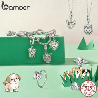 Bamoer 925 Prata Esterlina Charme Pet Cão Série Pingente DIY Para Pulseira Presentes Mulher em Oferta na Shopee