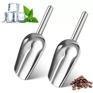 Pá Colher Para Gelo Pegador Cereais Ração Grãos Em Aço Inox