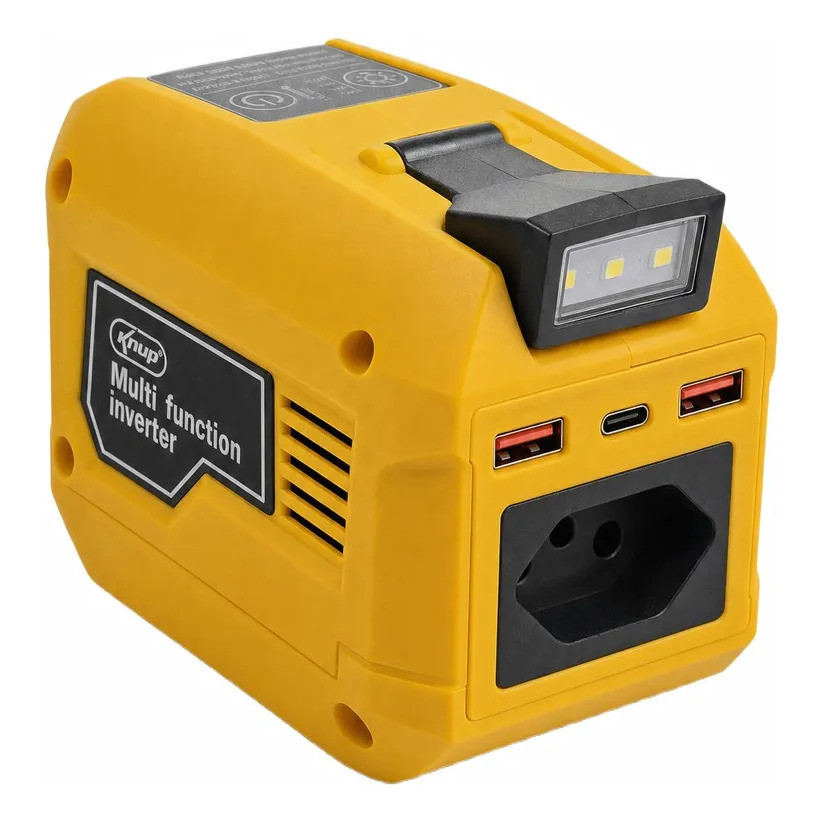 Inversor Portátil Para Bateria De Ferramenta Tomada E Usb | Shopee Brasil