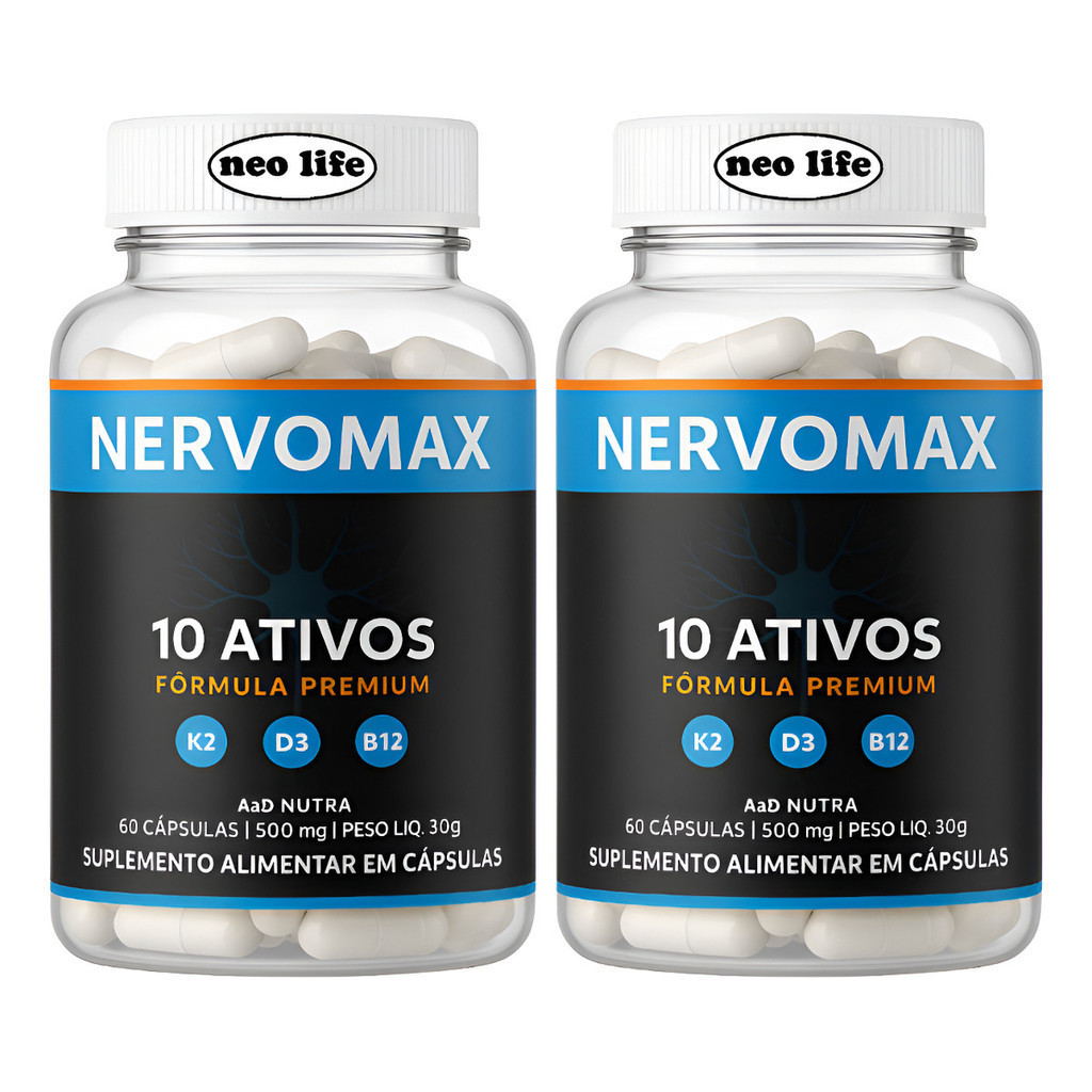 2x Nervomax 120 Caps Original - Fórmula Avançada - Oficial Nervomax ...