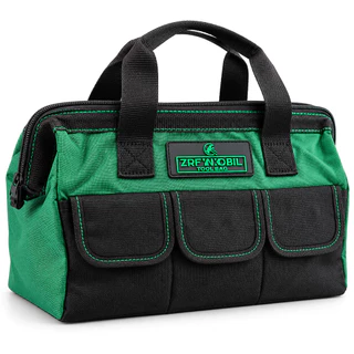 Bolsa de Ferramentas 14 Polegadas Profissional Reforçada 6 Bolsos com Zíper Eletricista Manutenção