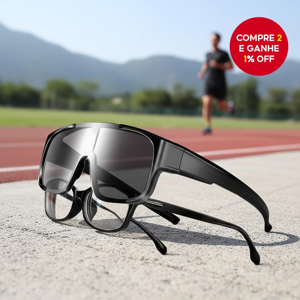 Óculos de Sol Esportivos para Ciclismo com Lente de Grau - à Prova de ...