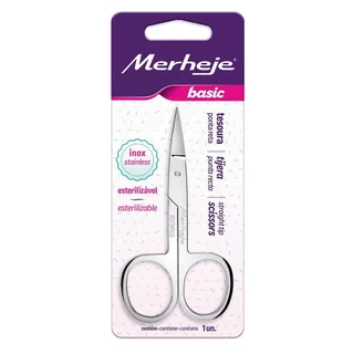 Tesoura para Unha Merheje Ponta Reta em Oferta na Shopee