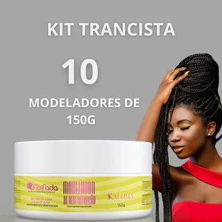 Kit c/10 Pasta Modeladora para Tranças e Penteado 150g Para Acabamentos Penteados Excelente Fixação