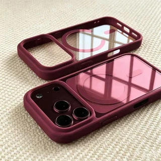 Capa Magnética De Acrílico Transparente Compatível Com IPhone 18 17 16 15 14 13 12 11 Pro Max Plus Dura De Silicone À Pr