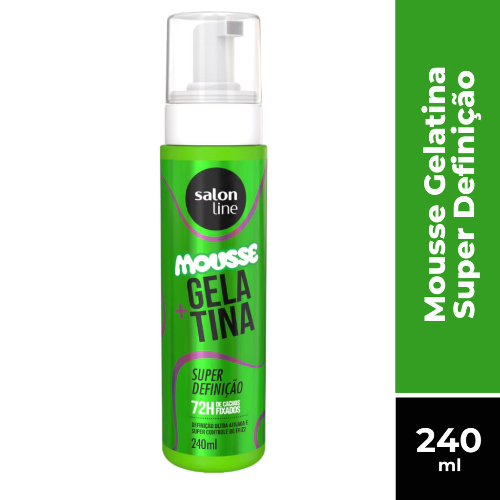 MOUSSE GELATINA SALON LINE SUPER DEFINIÇÃO 240ML | Shopee Brasil