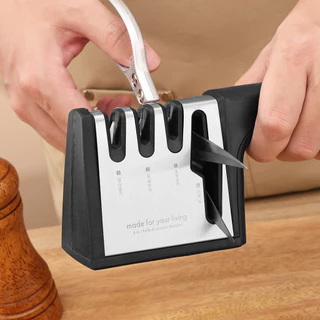 Amolador Afiador De Facas Em Aço Inox Profissional Com 4-3 Afiadores Profissional LKS em Oferta na Shopee