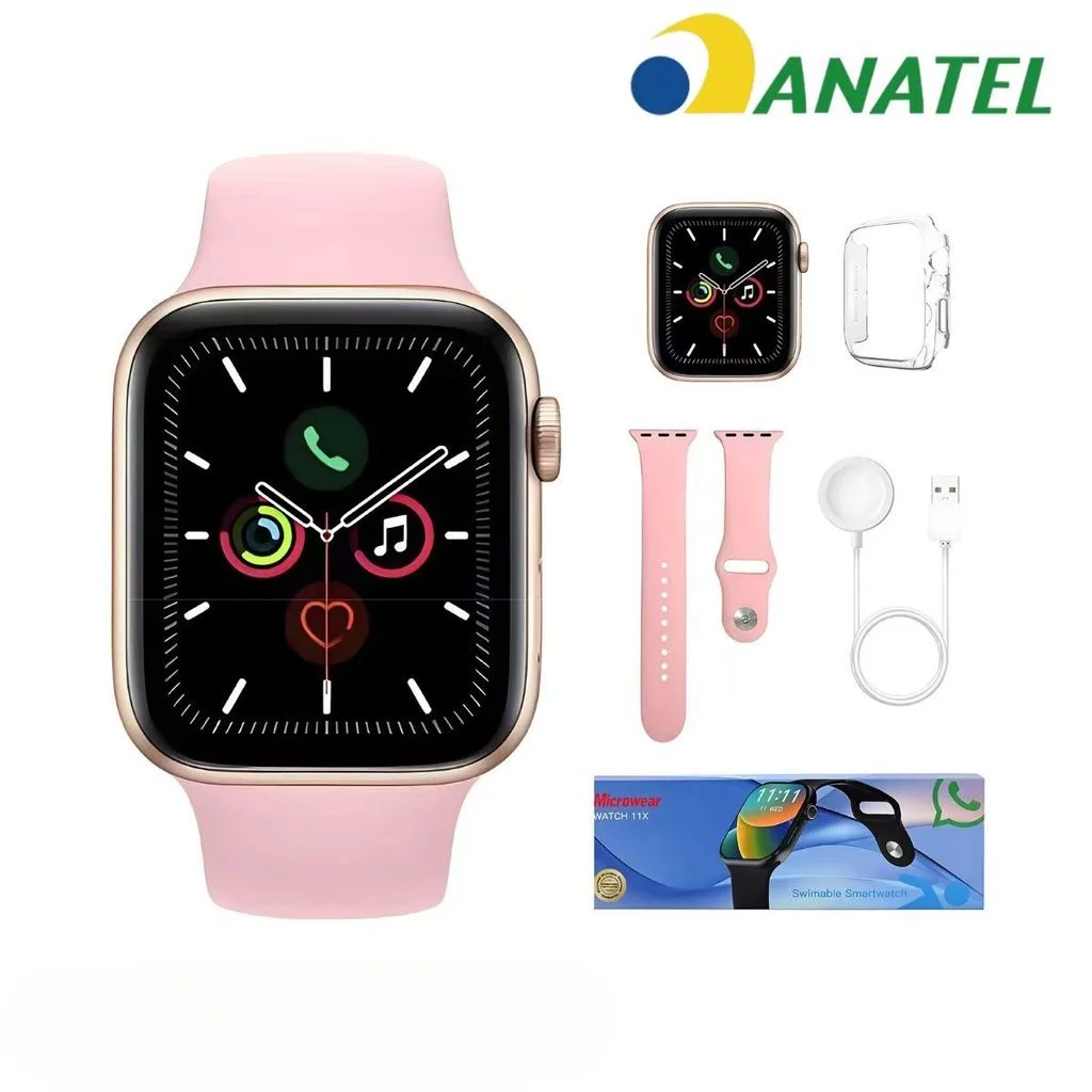 Relógio Smartwatch W11X 46mm Microwear Serie 11 Tela Amoled Com 1GB IP68 Responde Whatsapp