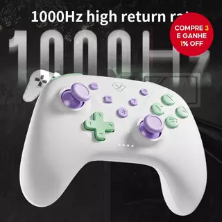 Controle Sem Fio Aolion Hall Joystick para Nintendo Switch, Pro Gamepad com Função Turbo para Nintendo Switch, OLED,