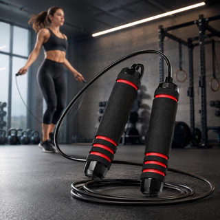 Corda de Pular Ajustável Profissional Rolamento 360° Fitness Crossfit Academia
