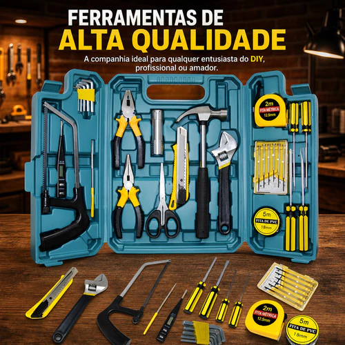 Kit Caixa 27 Ferramentas Embralumi Profissional C/ Maleta Multiuso Fenda Philips Multiuso - Imagem 4