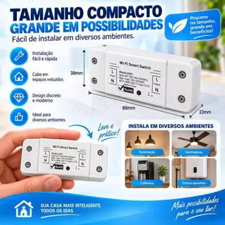 Interruptor Inteligente WiFi Smart switch Suporte eWeLink APP Tuya Amazon Alexa Google Home Controle De Voz