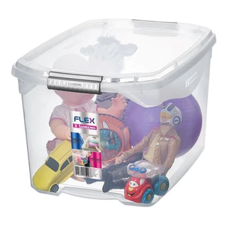 Caixa Organizadora Grande 29l Sanremo Transparente Com Tampa em Oferta na Shopee