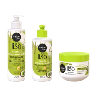 Kit Tratamento com Máscara + Creme para Pentear e Acidificante Meu Liso Antiporosidade em Oferta na Shopee