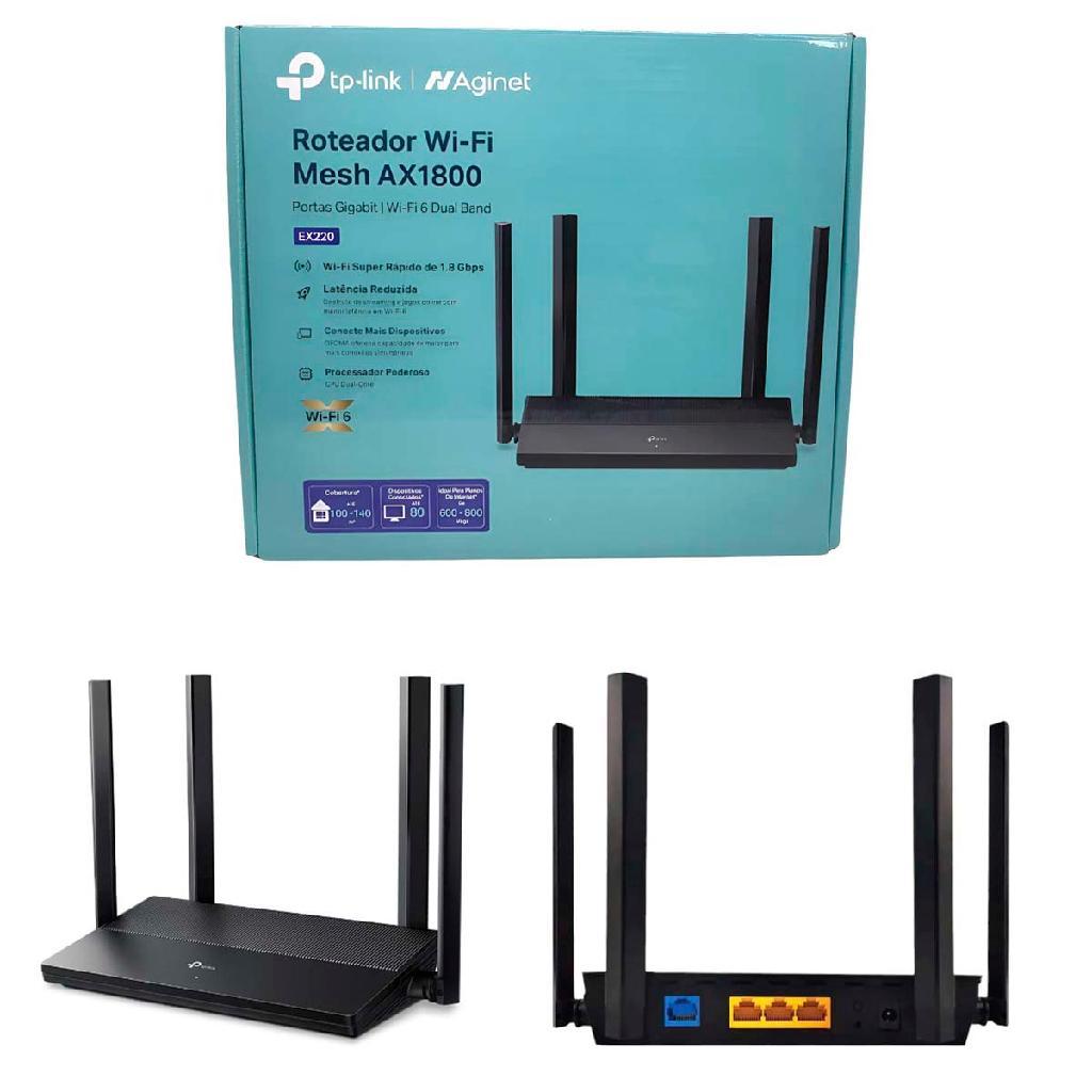 Roteador Wireless TP-Link EX220 WiFi 6 AX1800 Dual Band Giga | Shopee ...