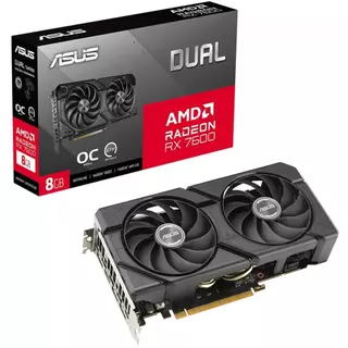 Placa De Vídeo Asus Dual AMD Radeon RX 7600 EVO OC Edition, 8GB, GDDR6, FSR, DUAL-RX7600-O8G-EVO