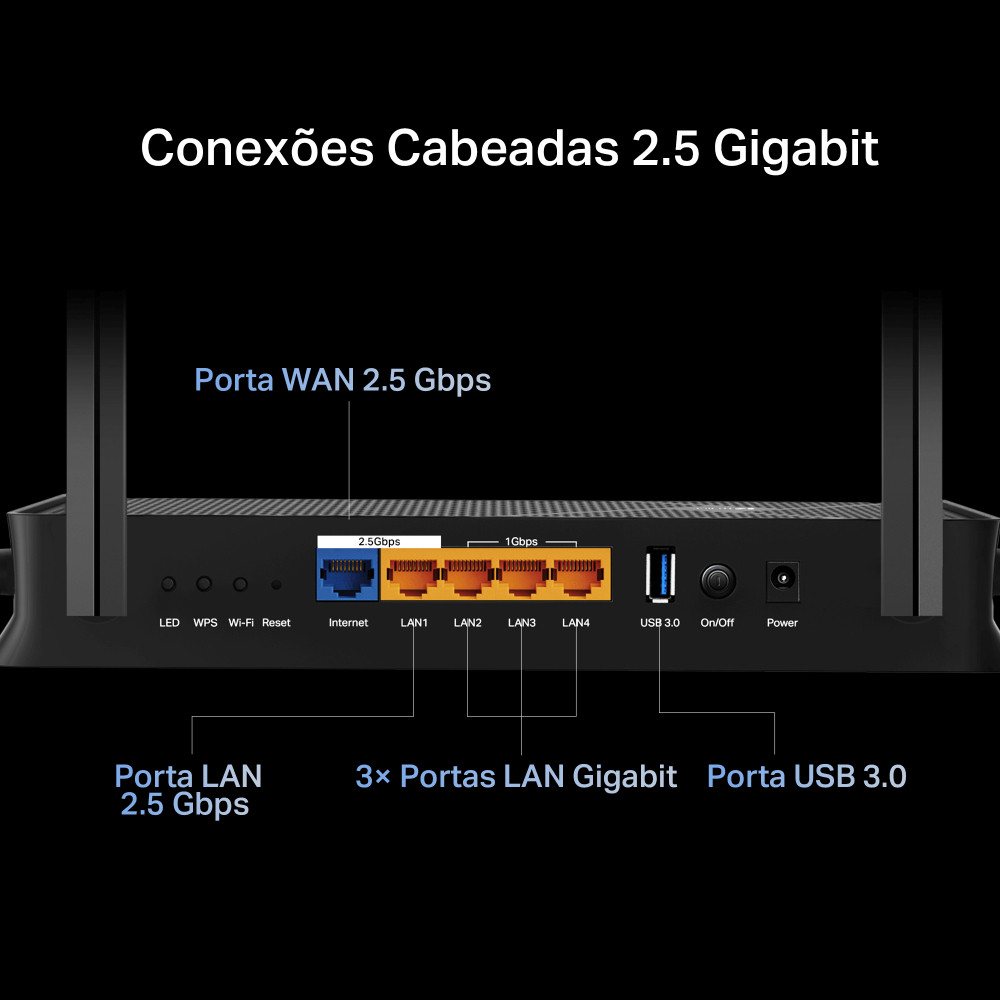 Roteador Tp-link Wi-fi 7 Archer Be230 3.6gbps Com Porta 2.5g