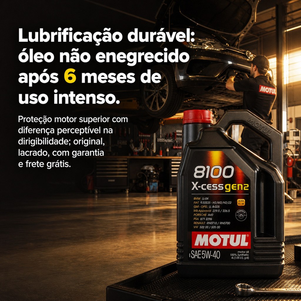Óleo De Motor Motul Sintético 8100 X-cess gen2 5w-40 Para Carros