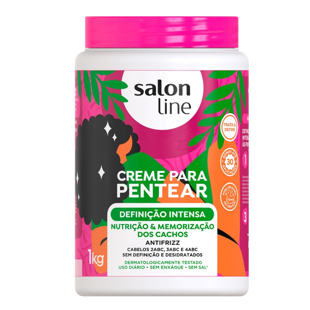 Creme Para Pentear Definição Intensa Salon Line 1kg | Shopee Brasil