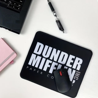Mouse Pad Gamer Logo Dunder Mifflin Paper Co Série The Office, Mouse Pad Antiderrapante Borda Costurada para Escritório