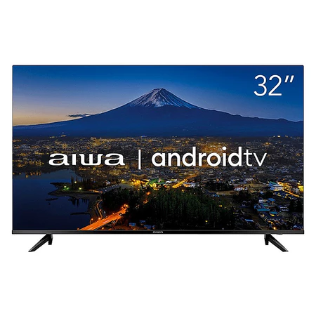 Smart TV AIWA 32 Polegadas Android HD HDR10 Dolby Audio Bluetooth Comando De Voz Borda Fina