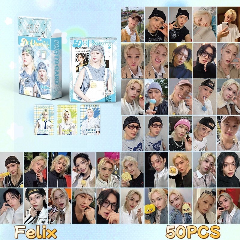 50-124pcs STRAY KIDS ATE Holographic Laser Lomo cards Lose My