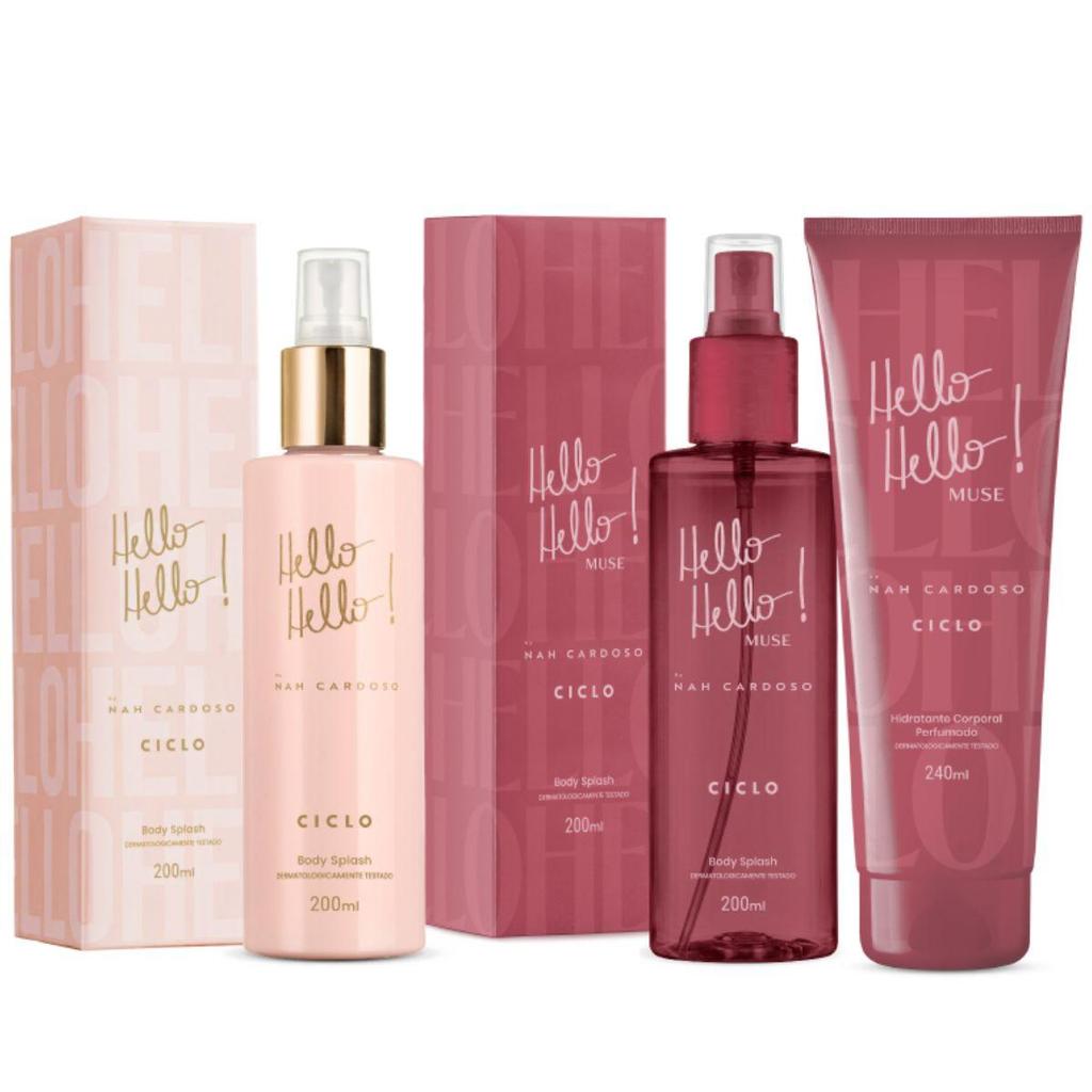 Combo Body Splash Hello Hello + Hidratante Muse + Body Splash Muse