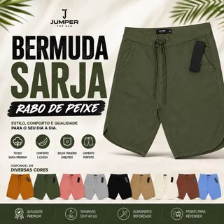 Bermuda Sarja Casual Premium - Masculino - Consultar Marca no Chat - Envio Rápido