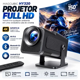 Projetor Smart HY 320 Android Full HD 1280x720 Bluetooth Wi-fi ATLAS