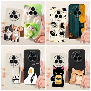 Para Realme 14 Pro 5G 2025 Embalagem Novo Bonito Dos Desenhos Animados Coelho Gato Pato Macio Silicone Fosco Capa Plus 1