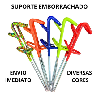 Suporte Para Vara de Pesca Emborrachado P/ Pesqueiro Super Reforçado  Diversas Cores em Oferta na Shopee
