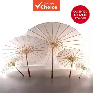 Guarda-chuva de papel em branco, props antigos para pintura artesanal. em Oferta na Shopee