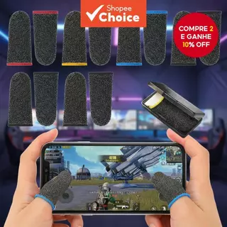 20/40 peças luvas de dedo para jogo PUBG, antirriscos, à prova de suor, mangas de polegar para tela sensível ao toque em Oferta na Shopee