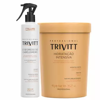 Kit Trivitt Máscara Hidr. 1Kg + O Segredo Cabeleireiro 300Ml em Oferta na Shopee