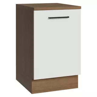Balcão de Cozinha 50cm 1 Porta Rustic/Branco Agata Madesa em Oferta na Shopee