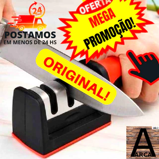 Amolador Afiador de Faca Profissional com 3 Afiadores/ Caerus em Oferta na Shopee