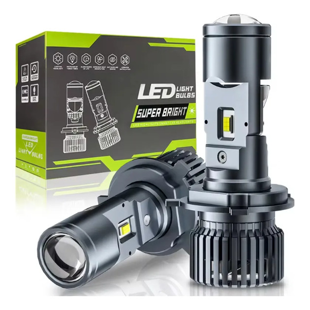 Par Ultra Led Lampada Mini Projetor H4 Canhão 200w 30000lm