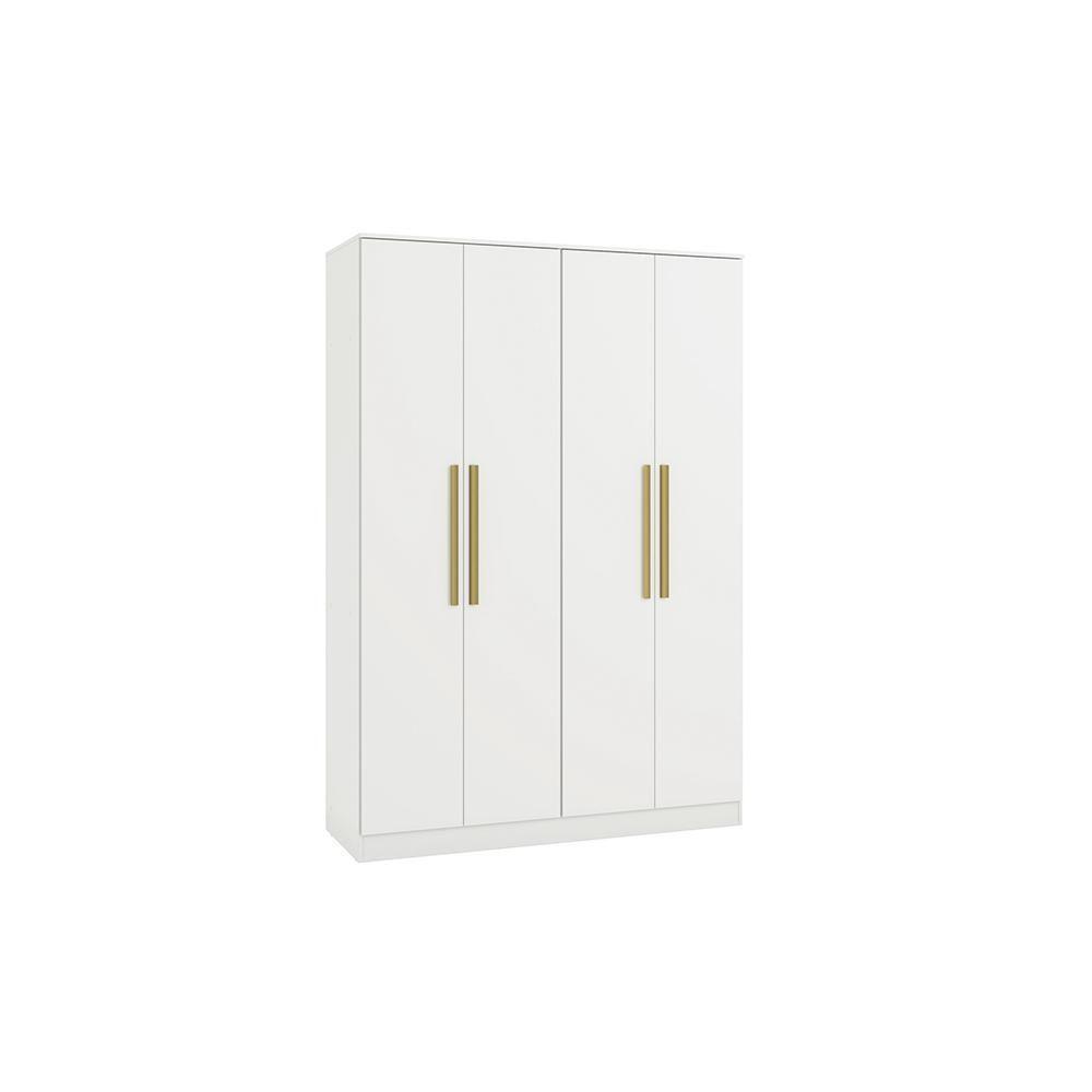 Guarda-roupa 4 Portas 2 Gavetas Kappesberg Adapt Branco | Shopee Brasil
