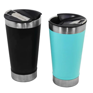 Kit 2 Copos Térmicos 473Ml De Inox Com Tampa e Abridor