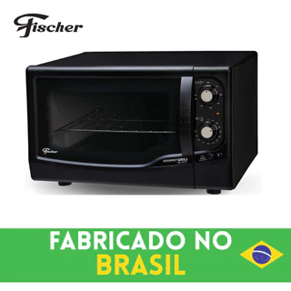 Forno Elétrico Fischer Gourmet Grill 44L Preto Bancada com Dourador e Timer em Oferta na Shopee