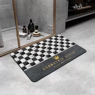Tapete antiderrapante super absorvente para banheiro, secagem rápida, estampa de letras Mari em Oferta na Shopee