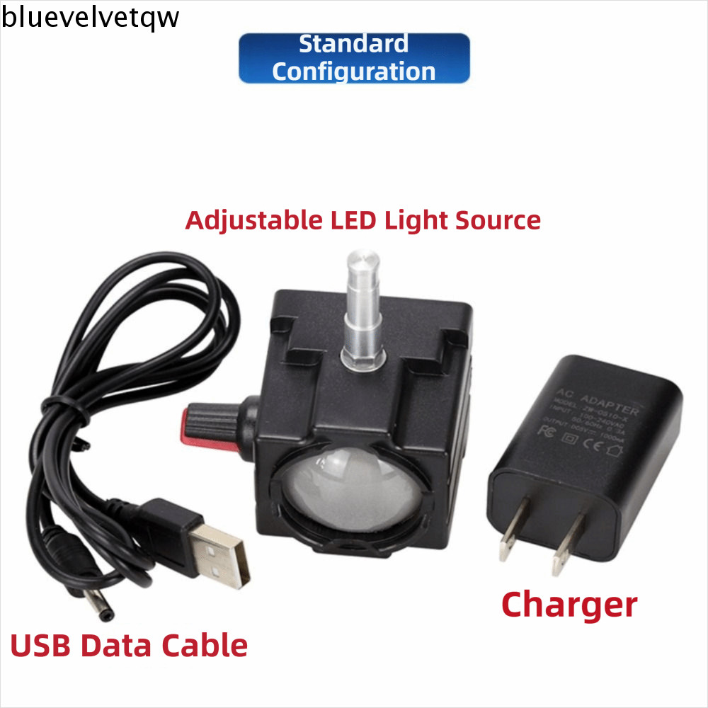 Lampada LED USB Per Microscopio – Bianca, Regolabile, Con Adattatore E Cavo USB